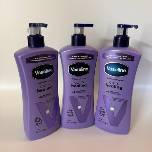 Vaseline Intensive Care Calm Healing Body Lotion 20.3 Fl Oz/ 600ml Set of 3 - Picture 2 of 7